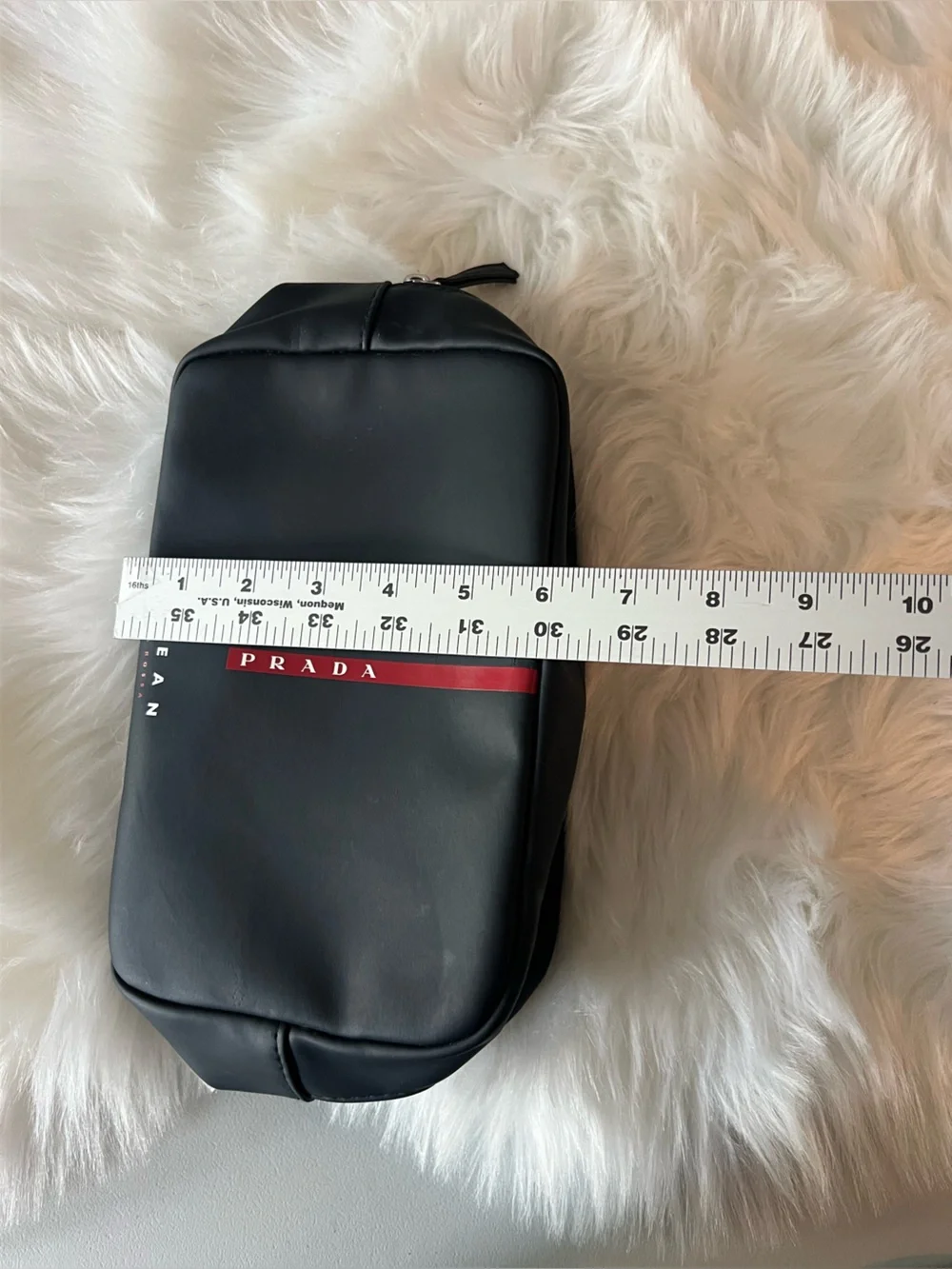 Prada Luna Rossa Ocean Black travel pouch Toiletry Bag